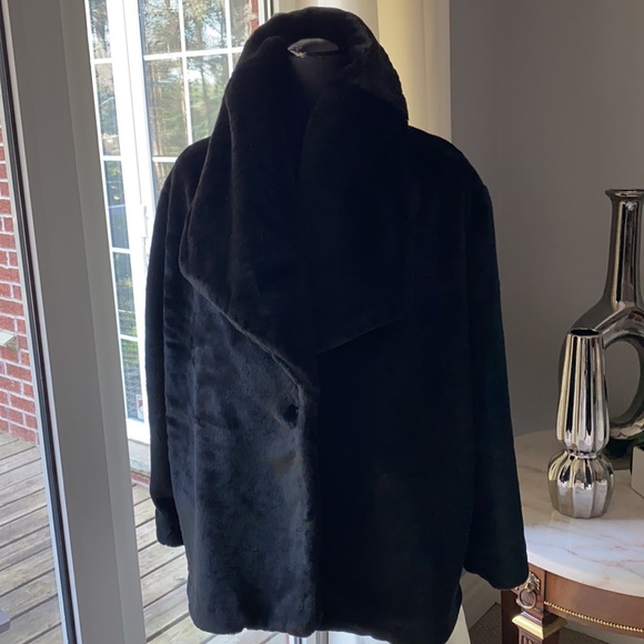 RELIGION BLACK FAUX FUR COAT - Picture 7 of 13